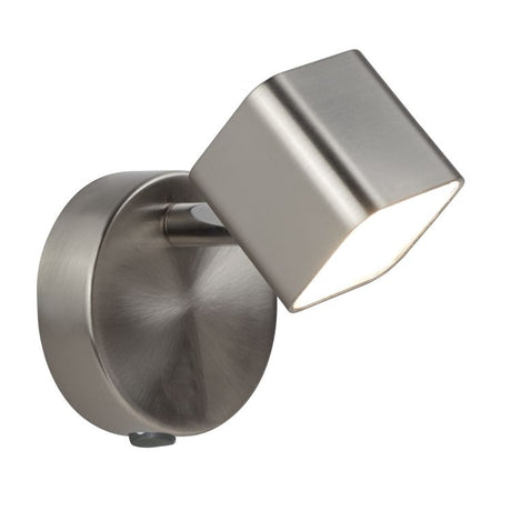 Searchlight 1 Light LED Square Wall Bracket Silver