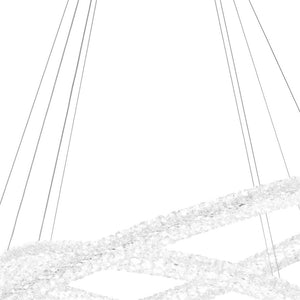 Circle 2Lt Pendant - Chrome Metal & Crystal - Comet Lighting