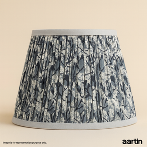 AARTIN 30 CM STORMY BLOOMS STRAIGHT EMPIRE GATHERED LAMPSHADE IN COTTON