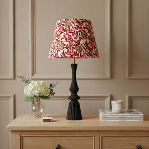 AARTIN Celestia Wood Table Lamp With Maple Blossom Lampshade