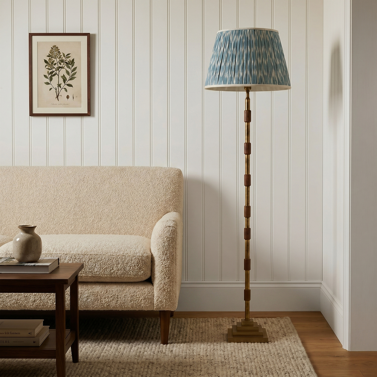 Bluish Grey Ikat Lampshade