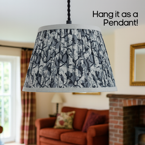 AARTIN 30 CM STORMY BLOOMS STRAIGHT EMPIRE GATHERED LAMPSHADE IN COTTON