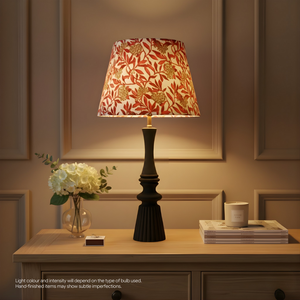 AARTIN Celestia Wood Table Lamp With Maple Blossom Lampshade