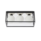 Volta 3Lt Flush Ceiling Light Matt Black