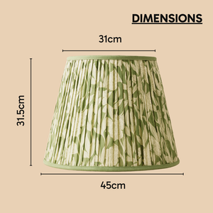 AARTIN 40 CM MINT BLOSSOM STRAIGHT EMPIRE GATHERED LAMPSHADE IN COTTON