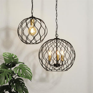 Culm 1Lt Pendant Ceiling Light Black/Gold - Comet Lighting