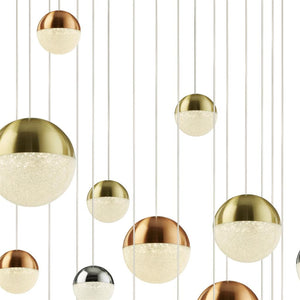 Milton 27Lt Multi-drop Ceiling Light Chrome - Comet Lighting