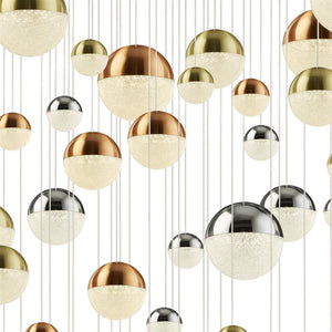 Milton 55Lt Multi-drop Ceiling Light Chrome - Comet Lighting