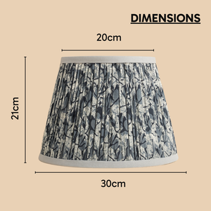 AARTIN 30 CM STORMY BLOOMS STRAIGHT EMPIRE GATHERED LAMPSHADE IN COTTON