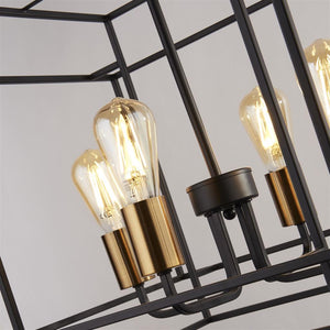 Modbury 4Lt Pendant Ceiling Light Black - Comet Lighting
