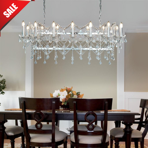 Florence 14Lt Bar Pendant - Chrome Metal & Clear Crystal