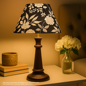 AARTIN FABLE TABLE LAMP IN WOOD WITH DARK BROWN FINISH (BASE ONLY)