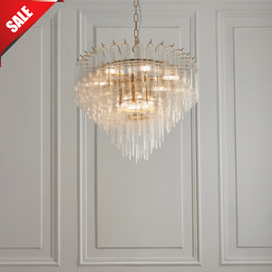Toulouse 12lt Pendant Light - Clear cylindrical glass