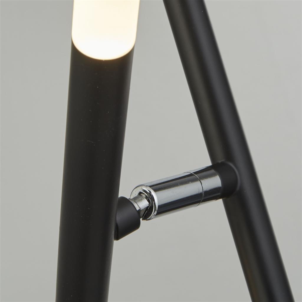 Wands 3Lt LED Floor Lamp - Black Metal & Acrylic - Comet Lighting