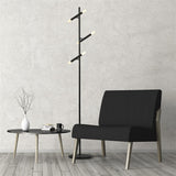 Wands 3Lt LED Floor Lamp - Black Metal & Acrylic - Comet Lighting