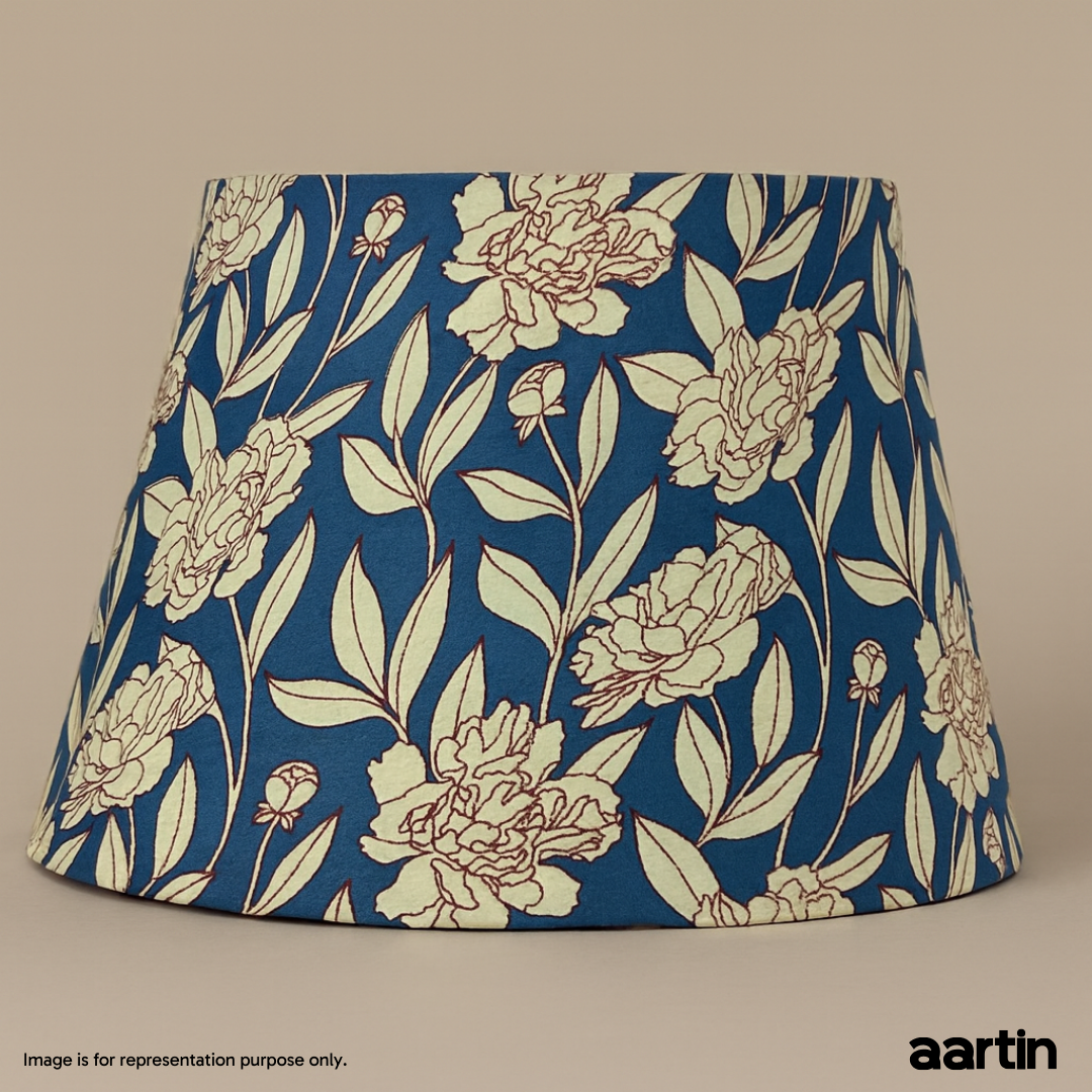 AARTIN 40 CM OCEAN PETALS STRAIGHT EMPIRE ROLLED LAMPSHADE IN COTTON