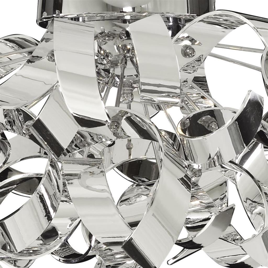 Searchlight 3Lt Half Flush Curls Acrylic