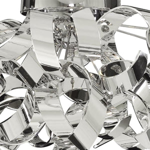 Searchlight 3Lt Half Flush Curls Acrylic