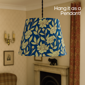 AARTIN 40 CM OCEAN PETALS STRAIGHT EMPIRE ROLLED LAMPSHADE IN COTTON