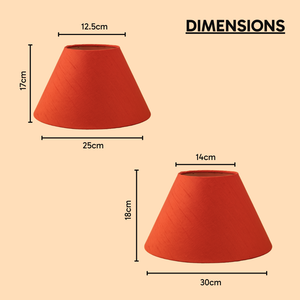 AARTIN EMPIRE ROLLED LAMPSHADE IN ORANGE SILK