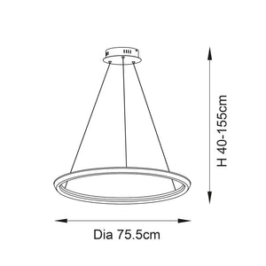 Adige LED Pendant Ceiling Light Satin Gold - Comet Lighting
