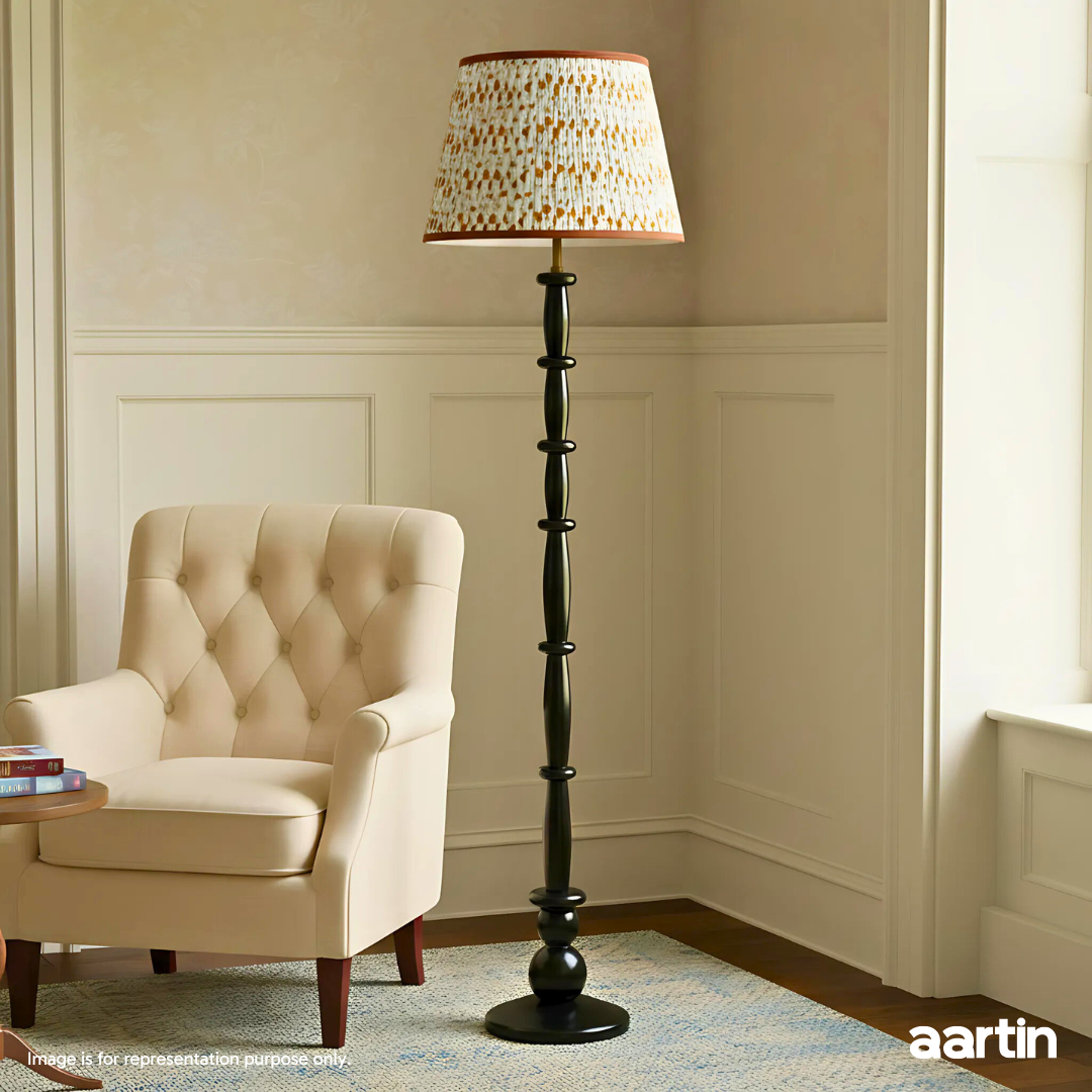 AARTIN HAZEL FLOOR LAMP IN WOOD WITH EBONY FINISH (BASE ONLY)