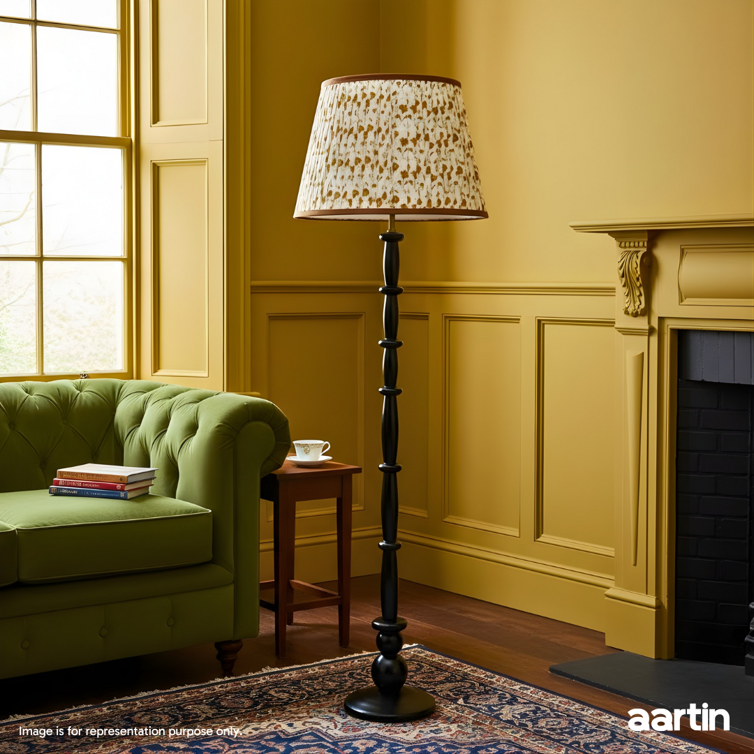 AARTIN HAZEL FLOOR LAMP IN WOOD WITH EBONY FINISH (BASE ONLY)