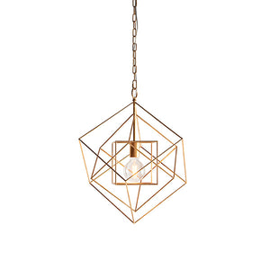 Clyde Pendant Ceiling Light Medium Antique Gold Leaf