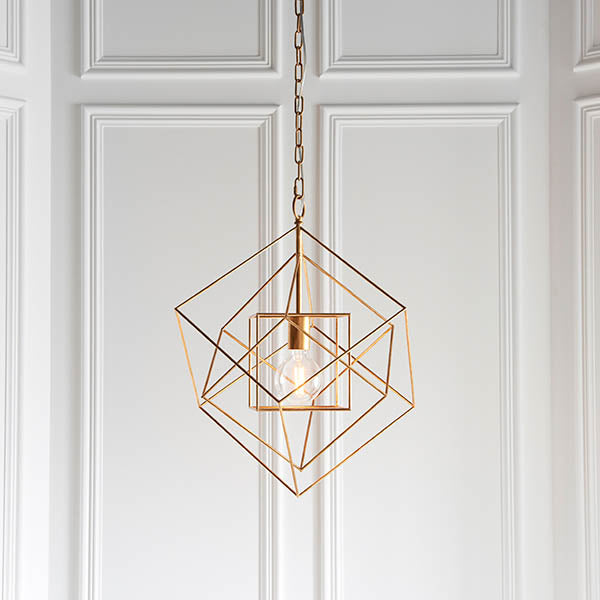 Clyde Pendant Ceiling Light Medium Antique Gold Leaf