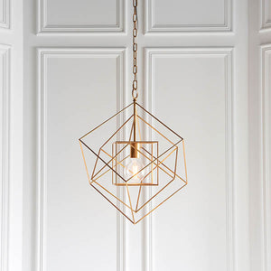 Clyde Pendant Ceiling Light Medium Antique Gold Leaf