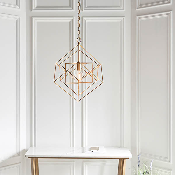 Clyde Pendant Ceiling Light Medium Antique Gold Leaf