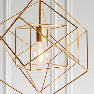 Clyde Pendant Ceiling Light Medium Antique Gold Leaf