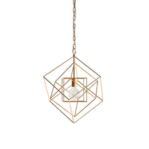 Clyde Pendant Ceiling Light Medium Antique Gold Leaf