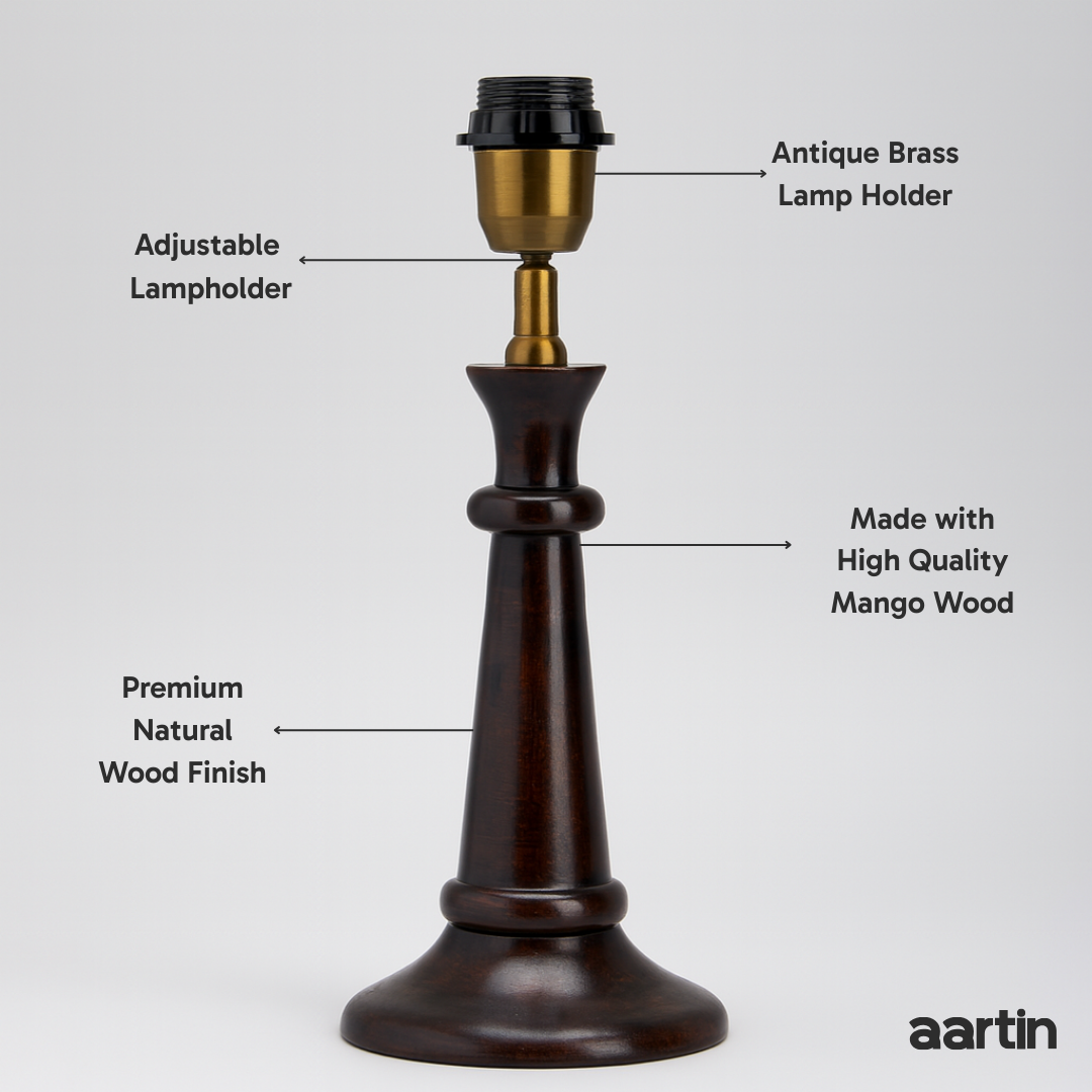 AARTIN FABLE TABLE LAMP IN WOOD WITH DARK BROWN FINISH