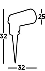 Edgecott Outdoor Garden Spike - Grey - Comet Lighting
