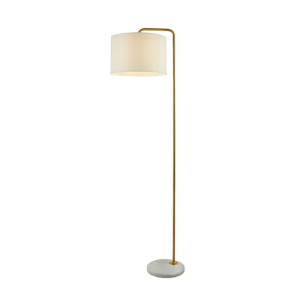 Searchlight Hangman Gold Floor Lamp With White Marble Base