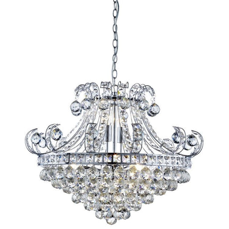 Searchlight Bloomsbury 6 Light Chandelier Crystal Decoration