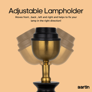 AARTIN CLOVER FLOOR LAMP IN ANTIQUE BRASS & WOOD (BASE ONLY)