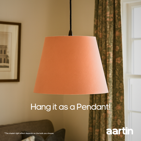 AARTIN STRAIGHT EMPIRE ROLLED LAMPSHADE IN LIGHT PINK SILK