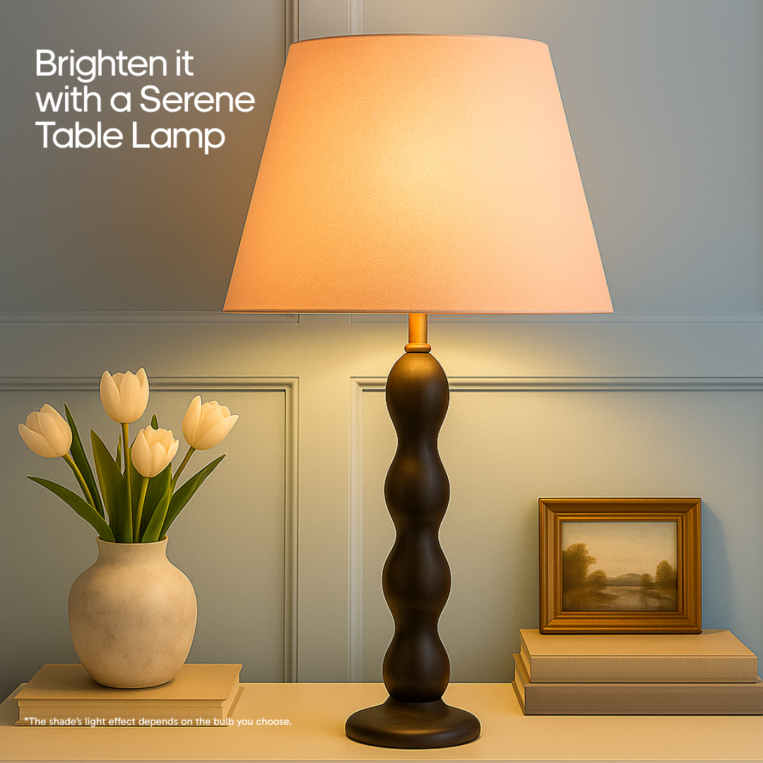 AARTIN STRAIGHT EMPIRE ROLLED LAMPSHADE IN LIGHT PINK SILK