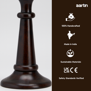 AARTIN FABLE TABLE LAMP IN WOOD WITH DARK BROWN FINISH