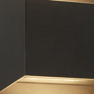 Delaware 2Lt Wall Light  - Black Metal & Glass - Comet Lighting