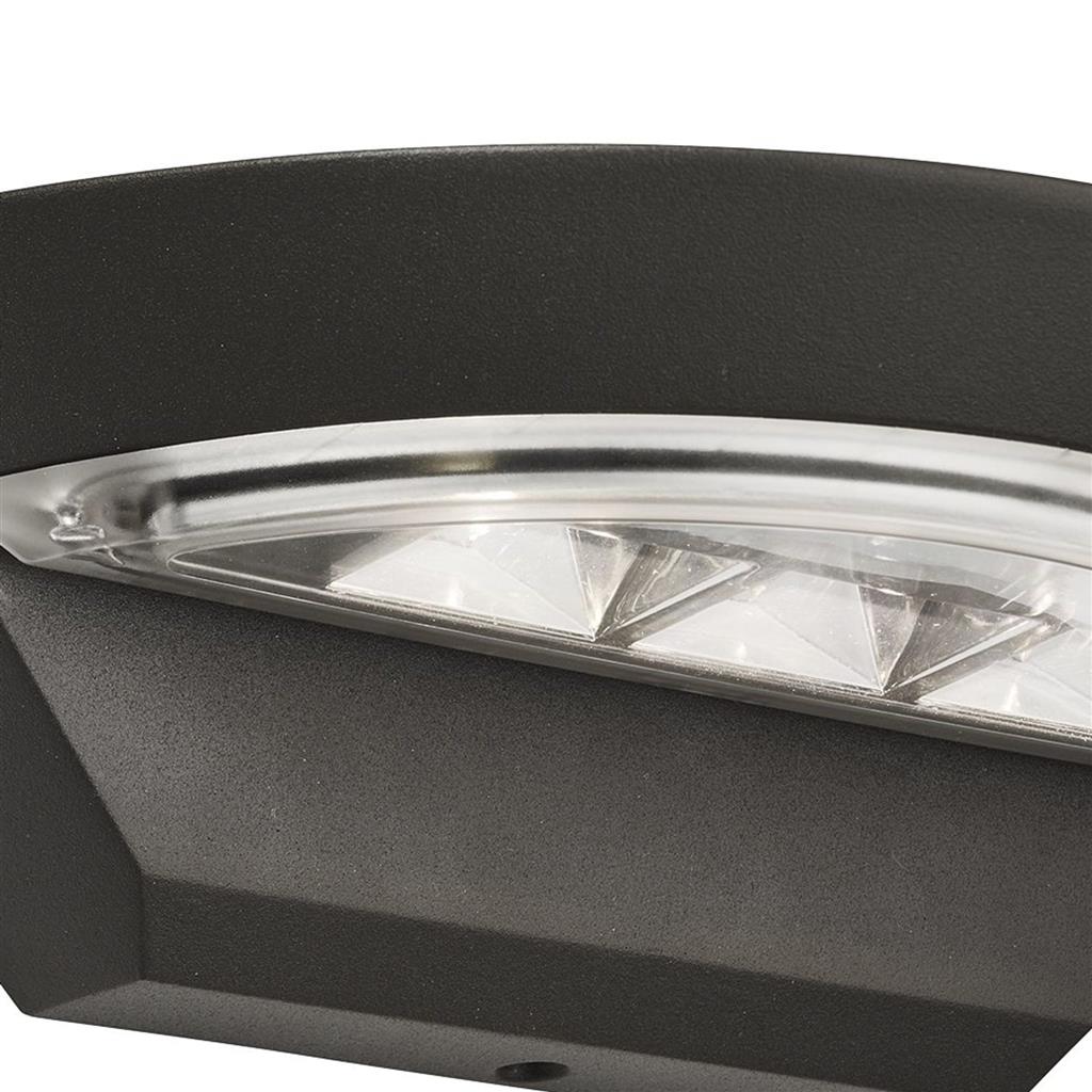 Lincoln Outdoor Wall Light - Dark Grey Metal & Polycarbonate - Comet Lighting