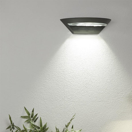 Lincoln Outdoor Wall Light - Dark Grey Metal & Polycarbonate - Comet Lighting