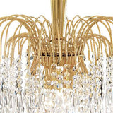 Searchlight Waterfall Gold 3 Light Ceiling Fitting Crystal - Comet Lighting