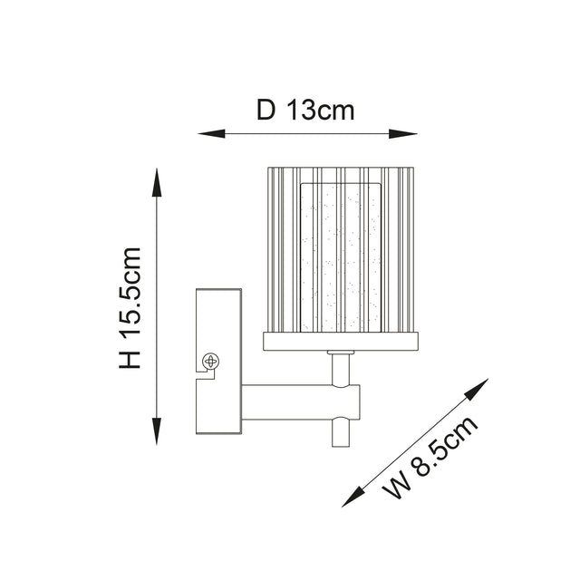 Britton 1-Light Wall Light - Comet Lighting