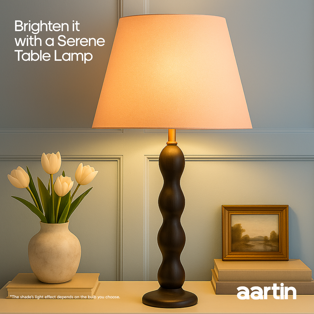 AARTIN STRAIGHT EMPIRE ROLLED LAMPSHADE IN LIGHT PINK SILK