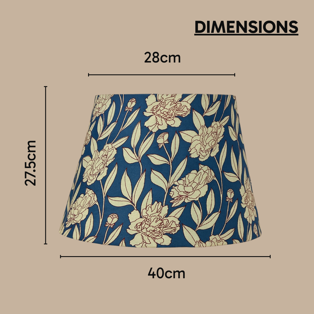 AARTIN 40 CM OCEAN PETALS STRAIGHT EMPIRE ROLLED LAMPSHADE IN COTTON