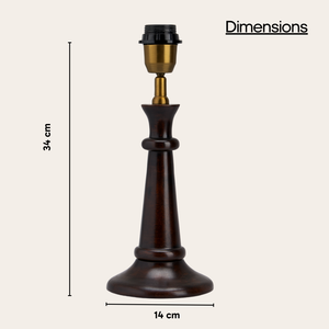 AARTIN FABLE TABLE LAMP IN WOOD WITH DARK BROWN FINISH (BASE ONLY)