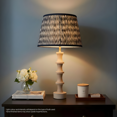 Nova Wood Table Lamp In Whitewash Finish ( Base Only)
